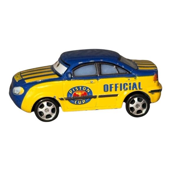 Disney Pixar Race Official Tom Metal Die-Cast 1:64 Blue Yellow Cars EUC - Picture 2 of 7